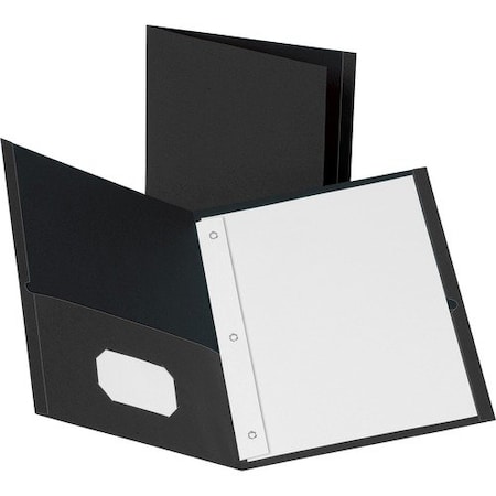 Business Source 2-Pocket Folders, 100 Sh Cap, Ltr, 9-1/2inx11in, BK, 25PK BSN78532
